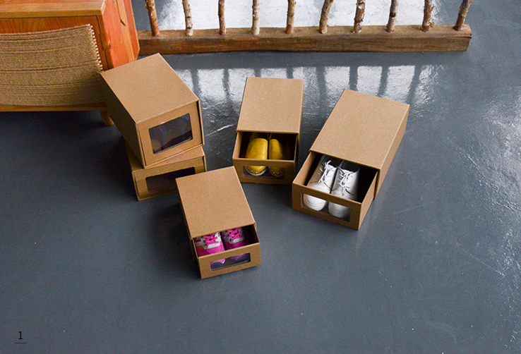 Удебелена чекмедже кутия за обувки прозрачна кутия за обувки мъже и жени чекмедже кутия за съхранение на обувки крафт хартия кутия за обувки