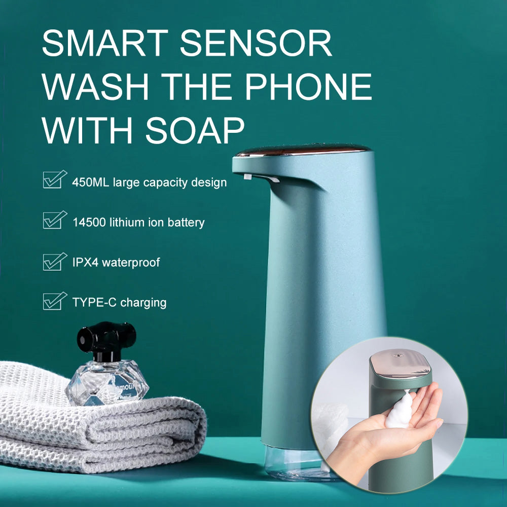 Автоматични дозатори за сапун с пяна Баня Интелигентно измиване Дезинфектант за ръце Сензорна машина за кухня и баня